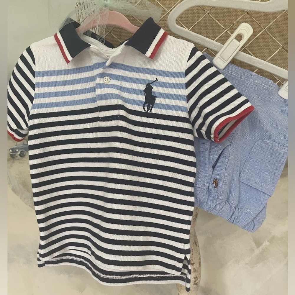 Ralph Lauren Polo 24mo Boys shirt and short outfit